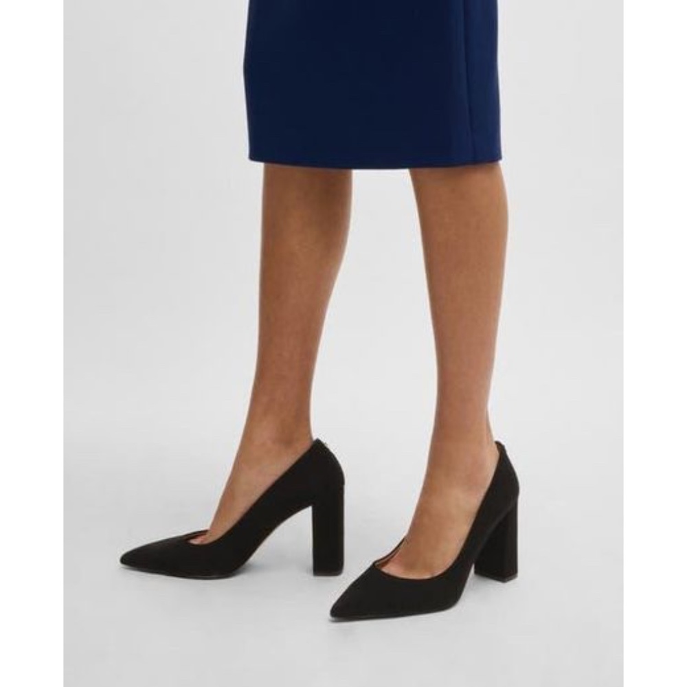 Boss Block Heel Suede Pumps